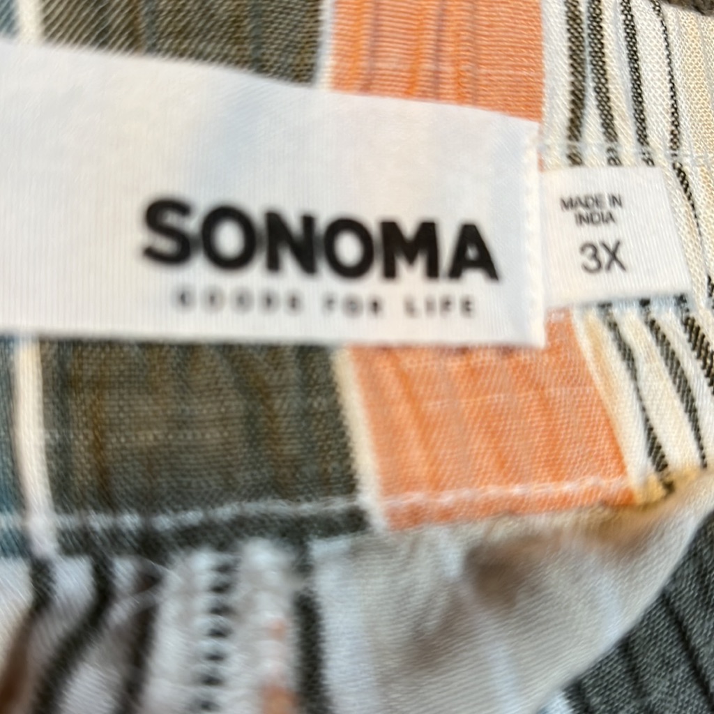 3x Striped Elastic Waistband Shorts By Sonoma. New With Tags. Gauze Like. — image 3 of 5